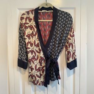 Anthropologie Womens Wrap Blouse
